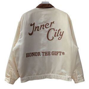 Honor The Gift Inner City Cream Bomber Jacket Men's Large